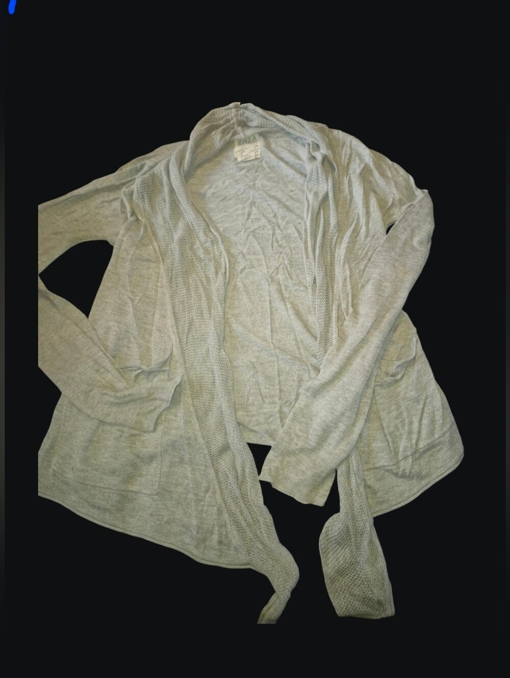 Billa Bong Light Gray Open-Front Women's Cardigan Sweater